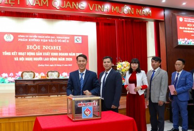 Hội nghị bỏ phiếu tín nhiệm thăm dò cán bộ quản lý, bầu tiểu ban Thanh tra nhân dân, bầu đại biểu đi dự hội nghị NLĐ cấp Công ty