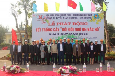 Công ty Tuyển than Hòn Gai tổ chức trồng cây “Đời đời nhớ ơn Bác Hồ” Xuân Quý Mão 2023