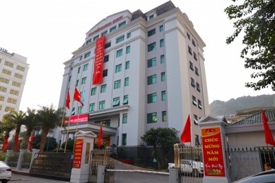 Không khí tuyên truyền kỷ niệm 96 năm Ngày thành lập Đảng Cộng sản Việt Nam tại Văn phòng Công ty Tuyển than Hòn Gai - Vinacomin